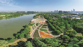 2022年4月9日，江苏南京，长江边绿博园左岸花海景观（xinhua）_副本.jpg