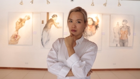 Man Yu y sus obras en el Centro de las Artes TEC..JPG